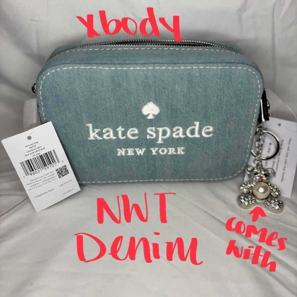 Kate Spade New York denim crossbody bag #denimbag